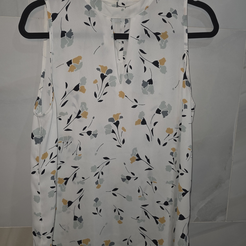 LOFT Cream Floral Blouse